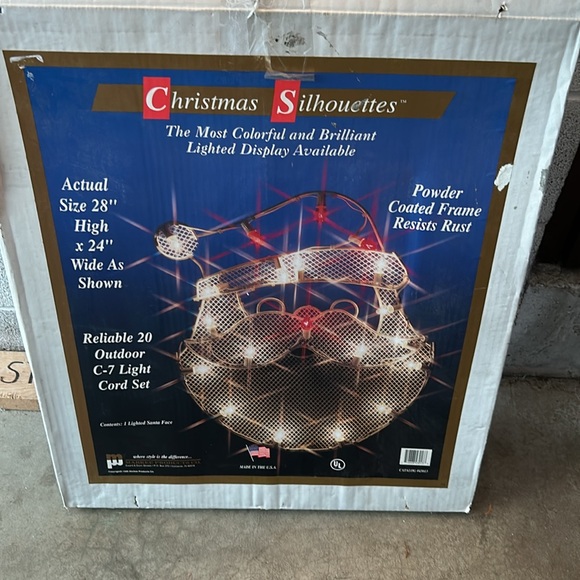 Vintage Santa face with c7 bulbs - Picture 2 of 4